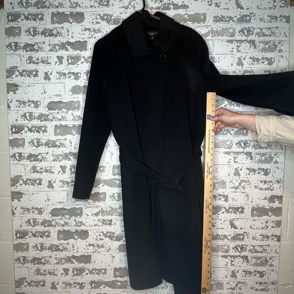 Talbots | women long black wool blend dress coat - Picture 5 of 12